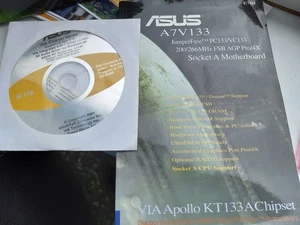 Vintage 2001 ASUS VIA Chipset Series A7V133 CD and Handbook 4-in-1 Driver, etc. - Picture 1 of 2