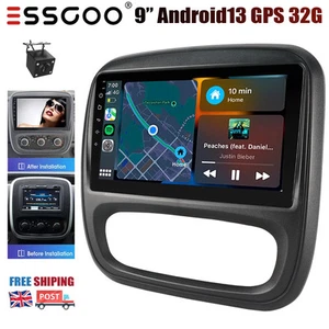 For Vauxhall Vivaro B 2014-2019 Car Radio Stereo 9" Android 15 GPS Sat Nav WiFi - Picture 1 of 6