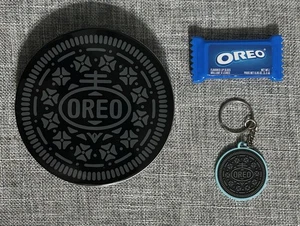 Cute Oreo Cookie Tin, Key Ring and Small Empty Lip Gloss Container - Picture 1 of 11