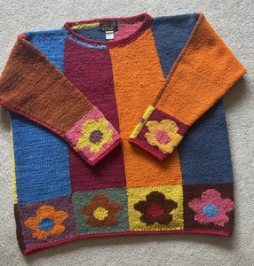 Estate Kindred Spirit L Heavy Weight Wool Bolivia Ecuador Pullover Amano. - Bild 1 von 13