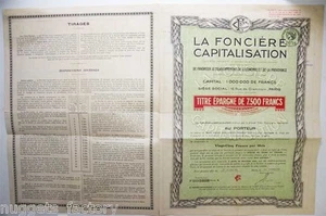Titre d epargne : la fonciere capitalisation ( 706 ) - Foto 1 di 1