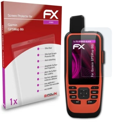 atFoliX Verre film protecteur pour Garmin GPSMap 86i 9H Hybride-Verre - Photo 1/4