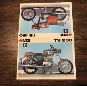  MZ BROCHURE TS 150cc & 250cc - 4 PAGES - 11"x15" (28cm x 38cm) *ORIGINAL NOS!* - Bild 1 von 4
