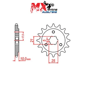 MTX Front Sprocket 15T for Suzuki DR650SE 1996-2018 10-31D-15 - Picture 1 of 1