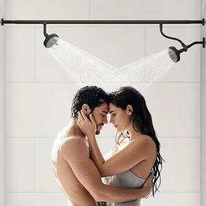 Dual Shower Head for Couples, High Pressure Double Shower Heads for Two People R - Picture 1 of 12