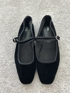 Zara Black Ballet Flats | Size 40 (US 9) | New Without Box - Picture 1 of 4