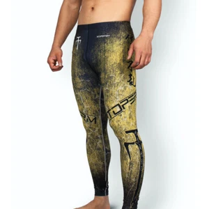 FY-107Y GRUNGE - Medias de piel de compresión amarillas capa base espátulas protector contra erupciones MMA - Imagen 1 de 10