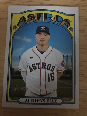 2021 Heritage High Number Base #553 Aledmys Diaz - Houston Astros - Image 1 of 2
