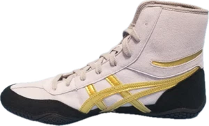 asics Boxing Wrestling Shoes Gray × Black Gold Line 1083A001 NEW EX-EO TWR900 - Picture 1 of 7