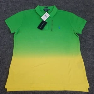 NWT Ralph Lauren Girls Size XL 100% Cotton Polo Green Ombre Cap Sleeve - Picture 1 of 10