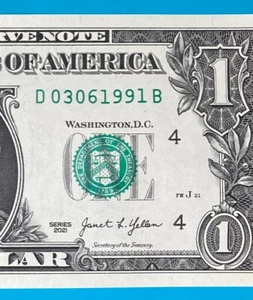 March 6, 1991 / 3 June 1991 : D 03061991 B BIRTHDAY Note $1 One Dollar Bill*UNC* - Picture 1 of 3
