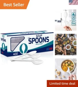 Durable Heavyweight Disposable Soup Spoons - Stylish Cutlery for Every Occasion - Picture 1 of 7