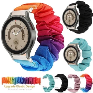 Samsung Galaxy Watch 4 5 Pro 45mm Classic 4 40/42/44/46mm Scrunchie Band Strap - Picture 1 of 28