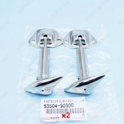 Duas travas de capô genuínas OEM Toyota Land Cruiser FJ45 FJ40 Fastner 53504-90300 - Imagem 1 de 4