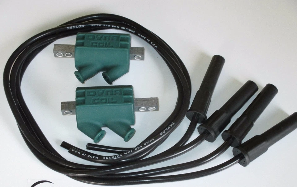 Fits Suzuki GSXR 3 ohm Dyna Performance Ignition Coils & Taylor Leads black - Image 1 of 1