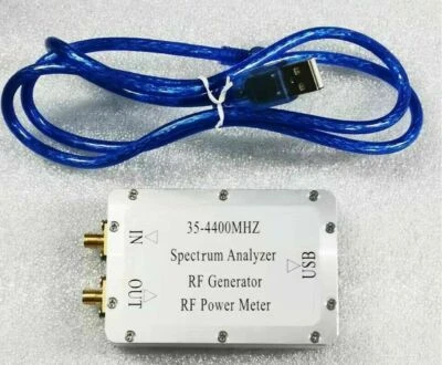 USB Spectrum Analyzer RF Power Meter Signal Generator Tracking Source 35-4400MHz - Image 1 of 4