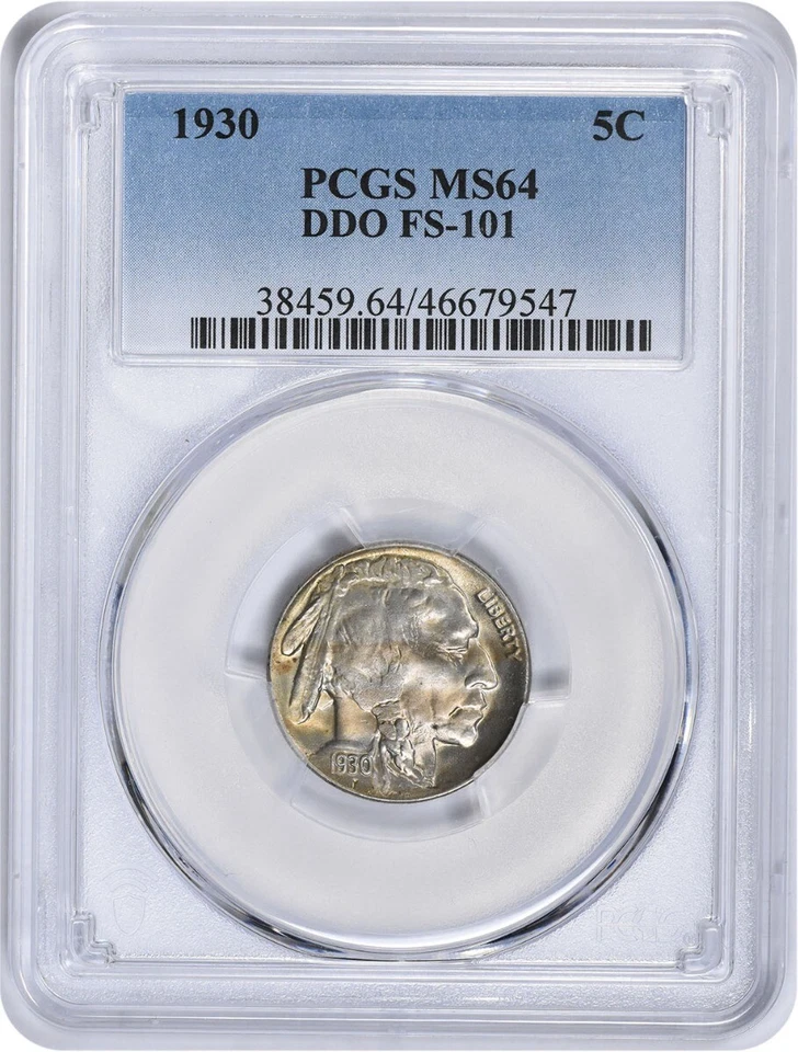 1930 Buffalo Nickel DDO FS-101 MS64 PCGS - Image 1 of 2