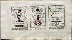 Alkolor geistl Emblemkupfer Bodenehr giftiges Herz falsch Zeugnis Rebus 1699 - Picture 1 of 4