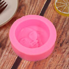 Pink Soap Mold Round Shape Sun Moon Faces Silicone Mold DIY Fondant Cake Deco_$d