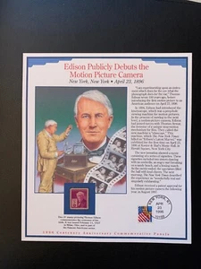 Edison stellt öffentlich die Filmkamera USPS Centenary Jubiläum vor. Panel - Bild 1 von 1