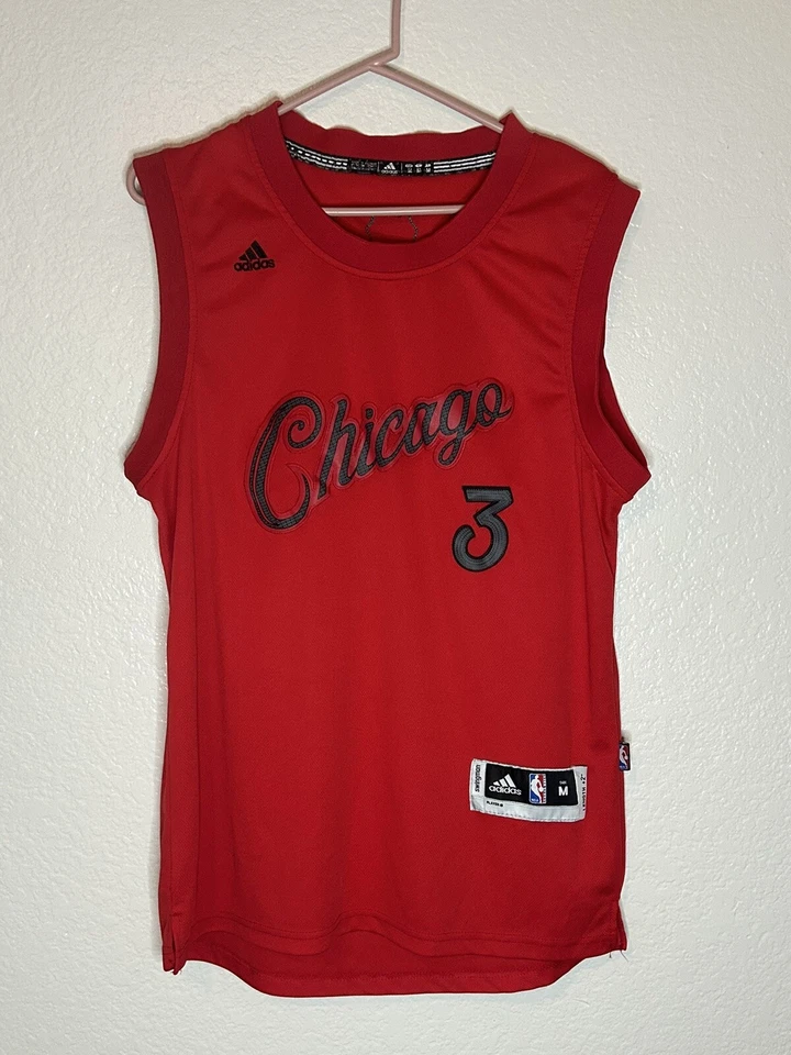 NBA Adidas 2016 Día de Navidad Chicago Bulls Dwyane Wade Camiseta 3 Hombres M RARA Foto 1 de 4