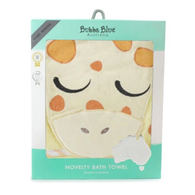 Bubba Blue Zoo Animal Giraffe Hooded Baby/Newborn/Infant Plush Bath Drying Towel - image 1 of 4