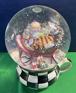 MACKENZIE-CHILDS "MY CUP OF TEA" Snow Globe, Retired - Picture 1 of 7