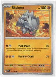 Pokemon Scarlet & Violet 151 - 111/165 Rhyhorn - Picture 1 of 1