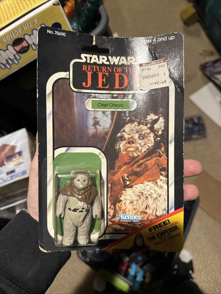 De colección 1983 Star Wars El Retorno del Jedi Jefe Chirpa El Ewok en 65 reverso sellado L1 Foto 1 de 1