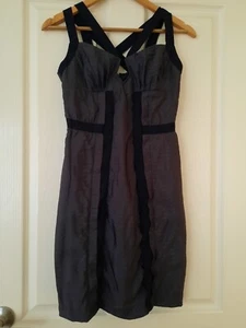 Cue Dress Grey & Black Size 8 - Picture 1 of 4