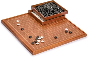 Lightweight Rosewood Go Game Set with Double Convex Stones - Perfect for Travel - Picture 1 of 10