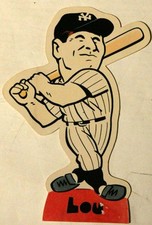 1975 Laughlin Stand-Up Lou Gehrig New York Yankees Signed by Bob Laughlin 