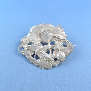 Delicado broche/pin antiguo Art Nouveau de plata de ley - Imagen 1 de 4