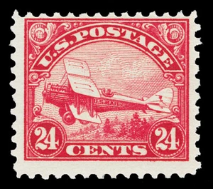 Scott C6 1923 24c Biplane Airmail Issue Mint Fine OG NH Cat $130 - Picture 1 of 1