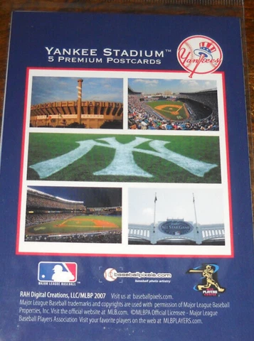 5 LOT NEW YORK YANKEE STADIUM SEALED 5 POSTCARD PREMIUM SET MLB 2007 Cover