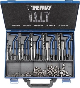 KIT RIPARAZIONE FILETTATURE FERVI E010 PER FILETTI M5-M12 CON ELICOIDI, MASCHI - Foto 1 di 2