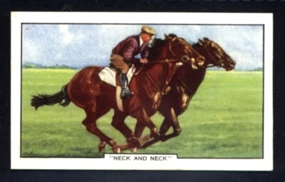 Gallaher Racing Scenes (1938) Neck & neck No. 24 - Image 1 of 2