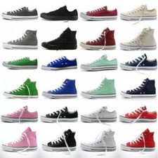 Womens Mens Authentic Classic Athletic Sneakers Low High Top Casual Canvas Shoes
