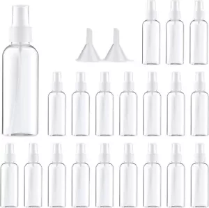 20 Pack 2.7Oz Small Spray Bottles, Fine Mist Spray Bottles with Labels, 2 Funnel - Picture 1 of 4