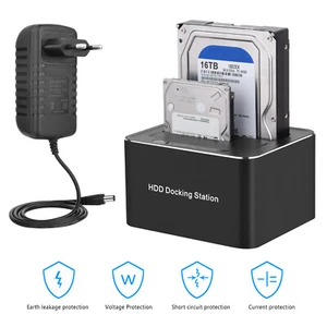 SATA Dual Disk Cloner Universal Hard Disk Base offline Copy Mobile Hard Disk Box - Photo 1/15