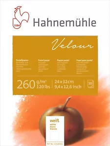 Hahnemuhle Velours Pastell Papierpad - WEISS - 24 x 32 cm - Bild 1 von 1