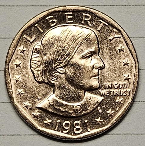 1981 P Susan B Anthony Dollar Uncirculated**Free Shipping** Cover