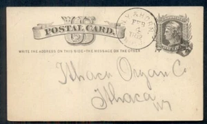 1879 R.P.O. Nueva York & HORN Tr.12 en tarjeta de 1 ¢, en muy buen estado - Imagen 1 de 1