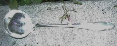 ANCIENNE LOUCHE MÉTAL ARGENTÉ  AUX FILETS  ORFÈVRE AUDIANNE STANISLAS 1888/1896  - Photo 1/4