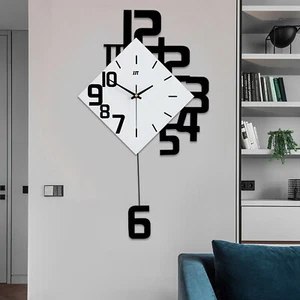 Swing Wall Clock Nordic Style Modern Pendulum Clock Living Room Office Decor  - Picture 1 of 12