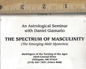 1992 The Spectrum of Masculinity: Emerging Male Mysteries D Giomario ASTROLOGY - Bild 1 von 1