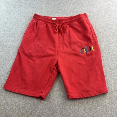 Staple Pigeon Shorts Mens XL Red Logo Drawstring Knit Active Streetwear Adult - Image 1 of 4