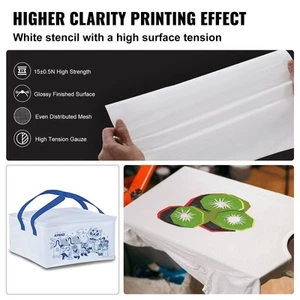 6-Piece Aluminum Silk Screen Printing Kit with 110 Mesh for DIY T-shirts - Picture 1 of 7