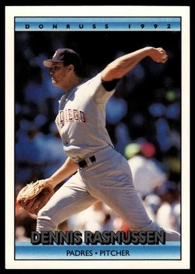 1992 Donruss #245 Dennis Rasmussen - Image 1 of 2
