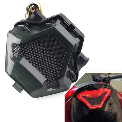 Rear LED Taillight Integrated Turn Signal Fit Yamaha YZF R3 R25 Y15ZR MT07 White - Image 1 of 4